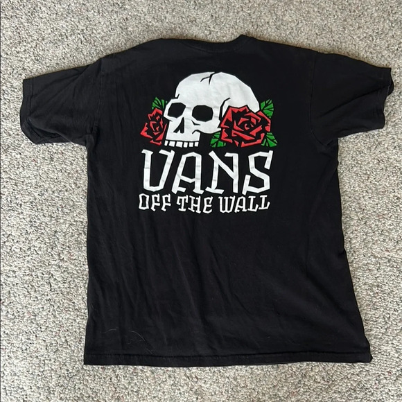 Vans Black Short Sleeve Tee with Skull Graphic - Picture 3 of 4